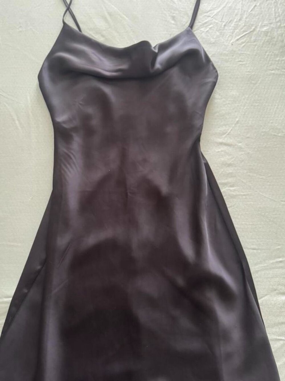 Basic Black Satin Slip Dress